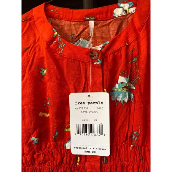 Free People Greatest Day Smocked Mini Dress XS - Picture 7 of 7